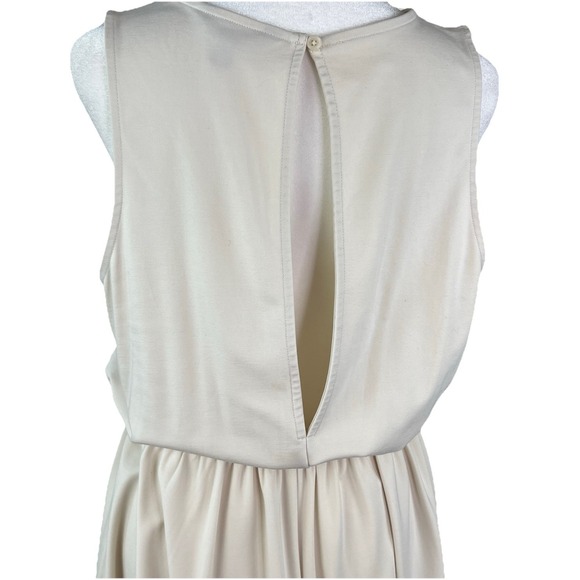 BANANA REPUBLIC Cream Romper Dress Cut Out Back Coastal Beach Flowy Size MEDIUM - Picture 4 of 8